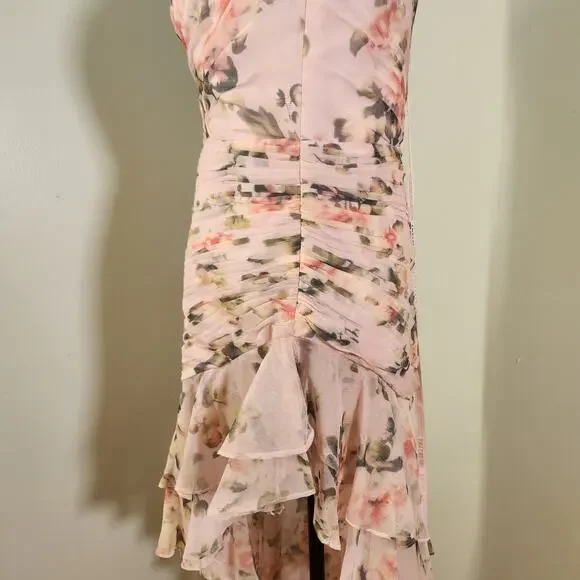 MAC DUGGAL NWT Rose Floral Asymmetrical Ruffled Gown, Size 10 - Picture 13 of 16